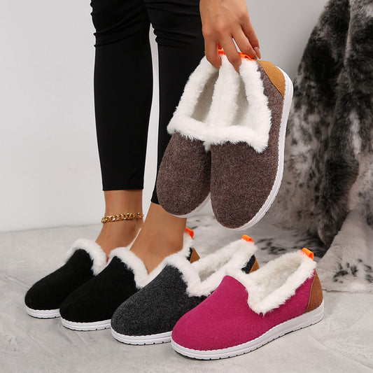 Women's Korean Version Thick Soled Short Tube Thick Cotton Shoes