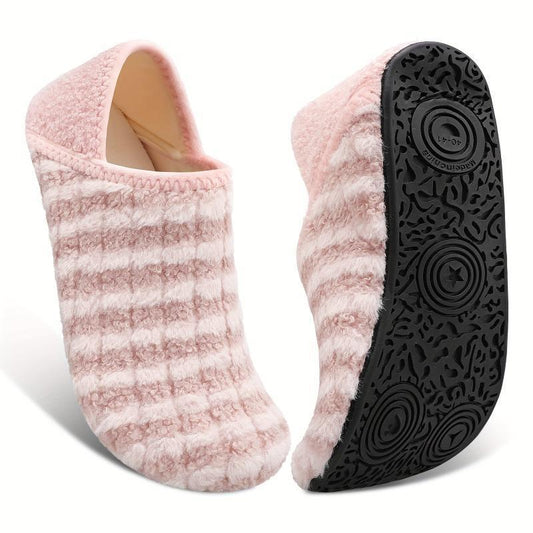 Women's Plush Flat Shoes Winter Warm Slip On Shoes