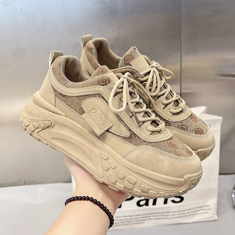 Spring New Breathable All-matching Platform Running Shoes Women