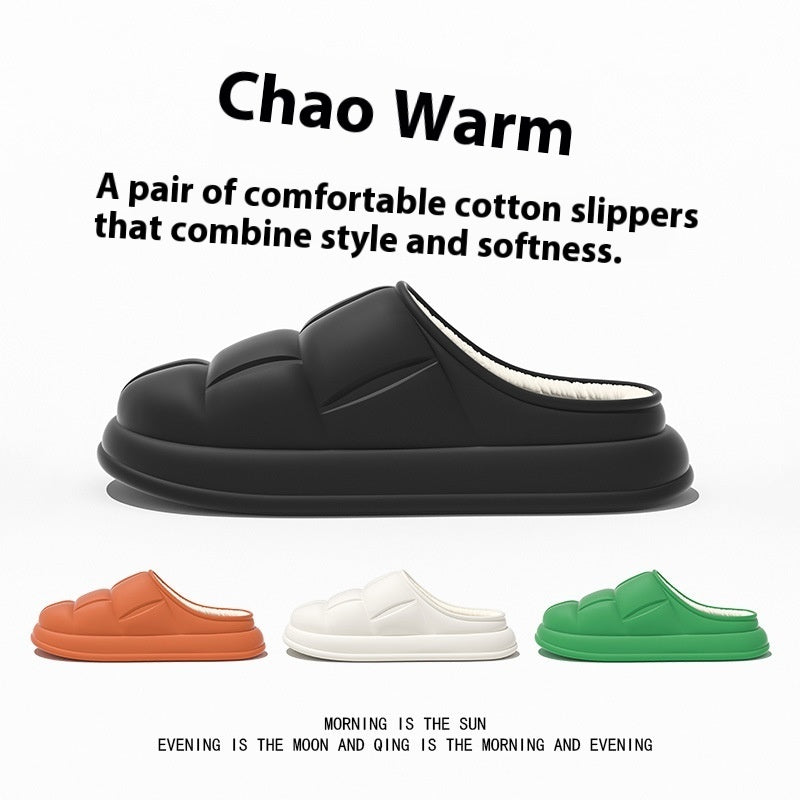Warm Indoor Home Couple Platform Cotton Shoes