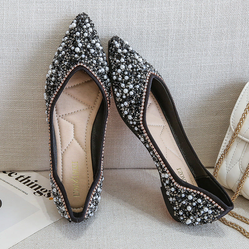Rhinestone Shoes Women's Flat Bottom