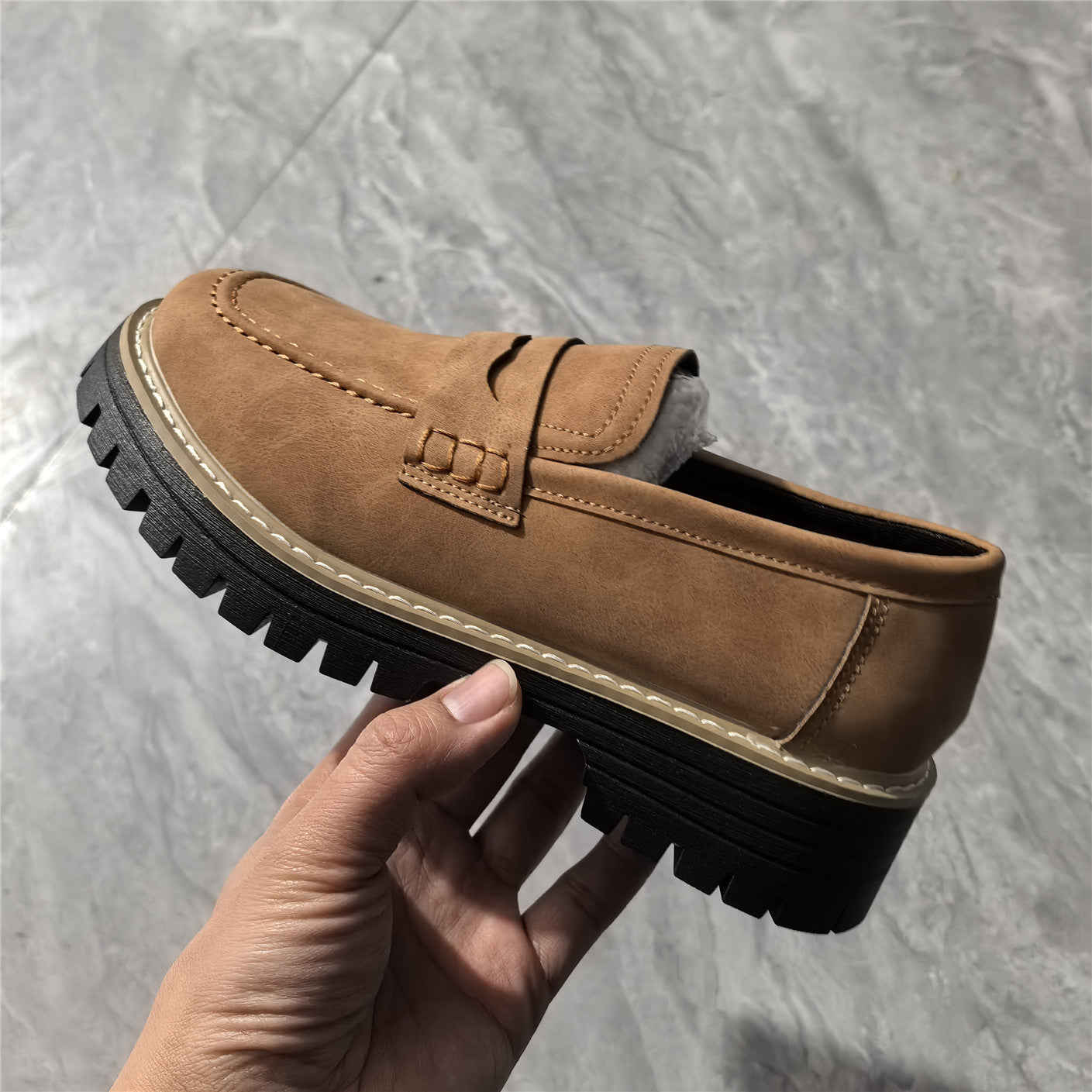 Leather Plus Size Casual Women's Shoes