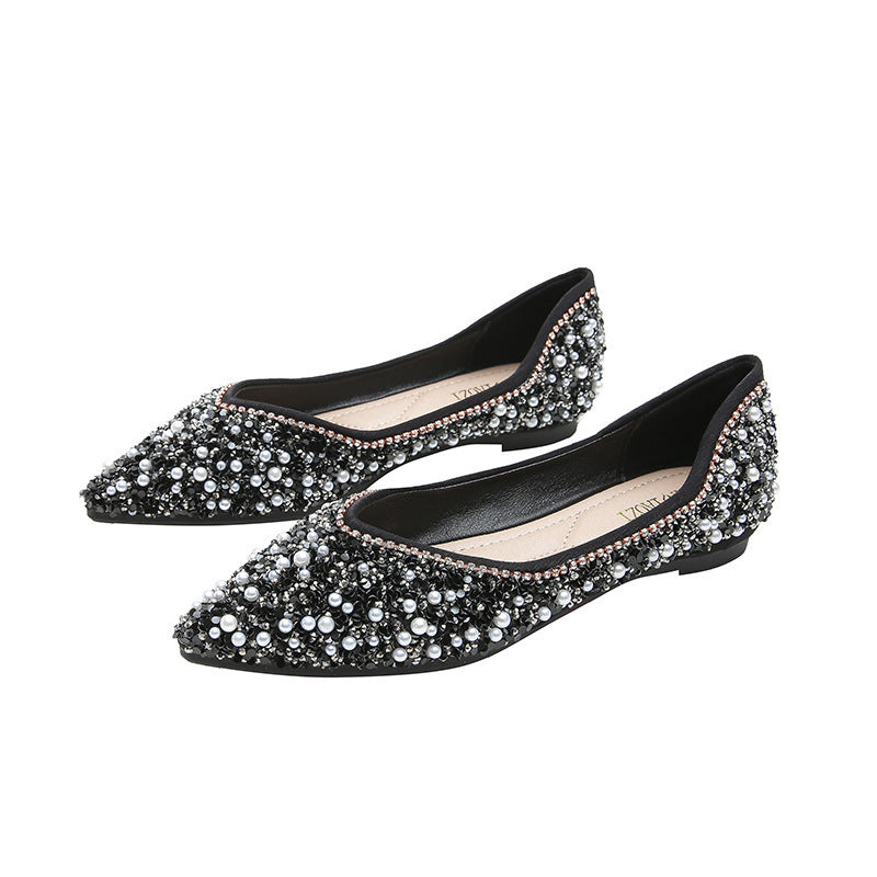 Rhinestone Shoes Women's Flat Bottom