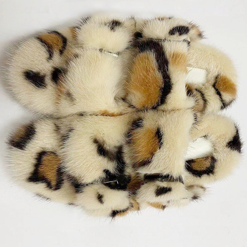 Summer Flat Home Solid Color Thick Bottom Double-breasted Cotton Slippers