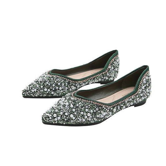 Rhinestone Shoes Women's Flat Bottom