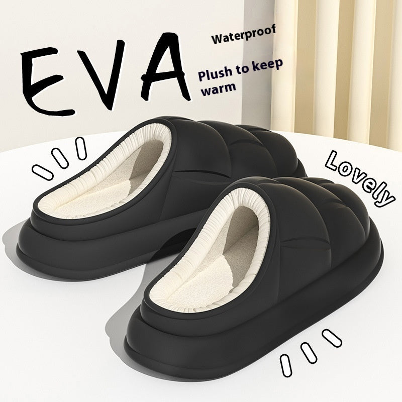Warm Indoor Home Couple Platform Cotton Shoes
