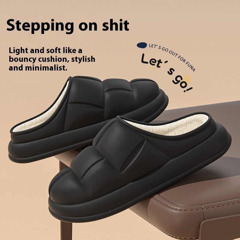 Warm Indoor Home Couple Platform Cotton Shoes