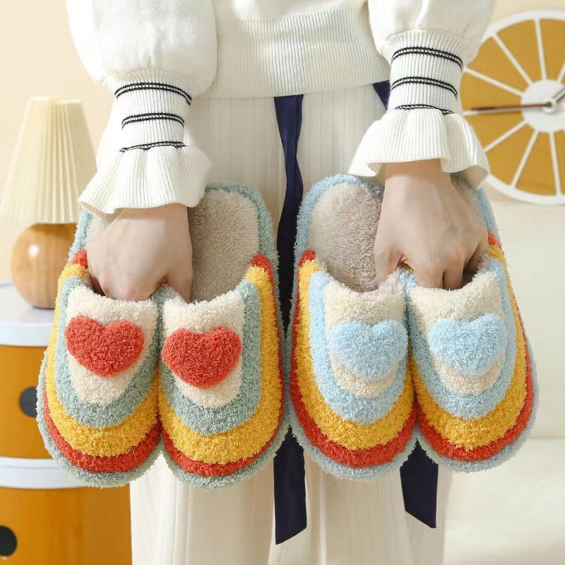 Thick Bottom And Warm Keeping Cotton Slippers Women