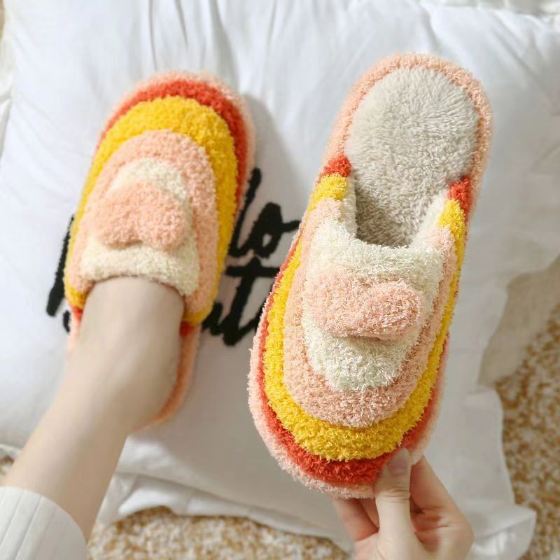 Thick Bottom And Warm Keeping Cotton Slippers Women