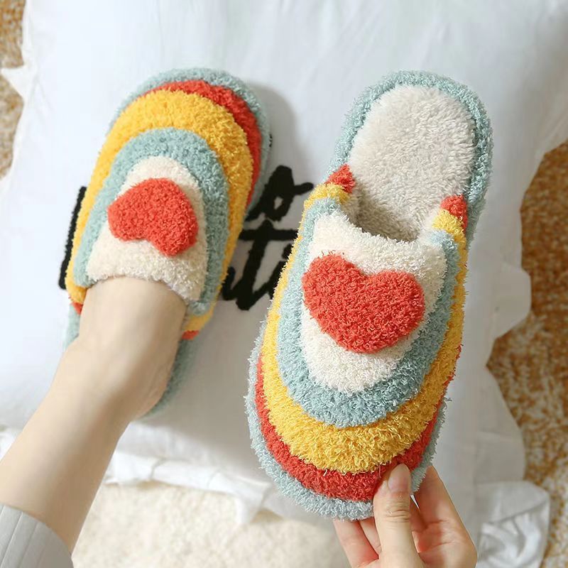Thick Bottom And Warm Keeping Cotton Slippers Women