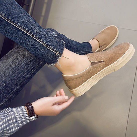 Women's Shoes Lightweight Non-slip Retro Loafers Slip-on Pumps